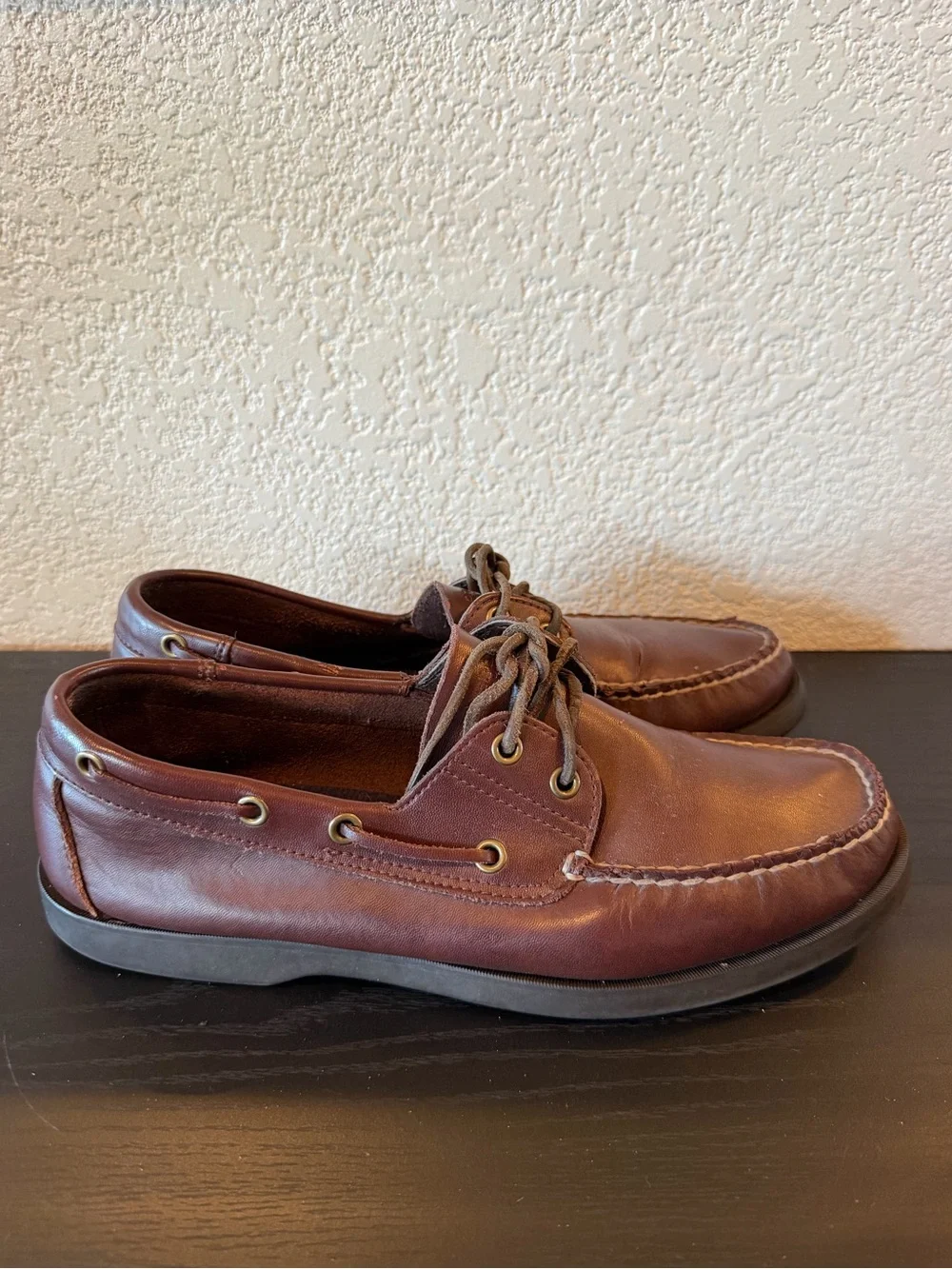 Polo Sport Ralph Lauren Brown Leather Boat Shoes